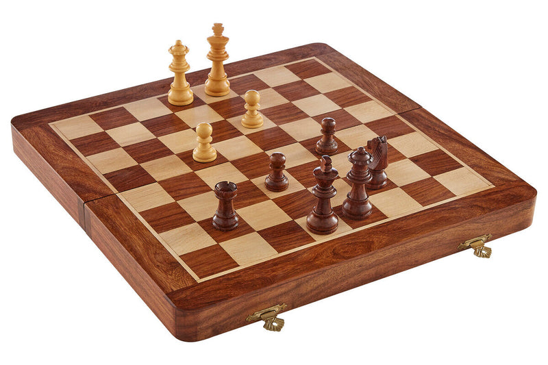 Brown Wood Magnetic Chess Game | Churchill Games