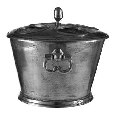 Antique Silver 4 Bottle Wine Cooler | Rustic