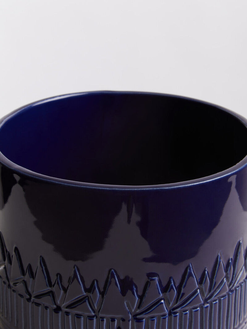 Blue Finish Planter | Petra
