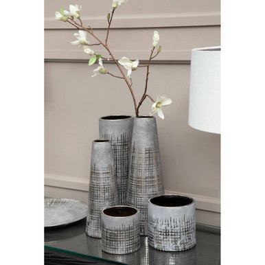 Large Grey and Silver Vase | Embra