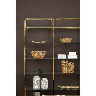 Large Gold Hurricane Candle Holder | Delphi