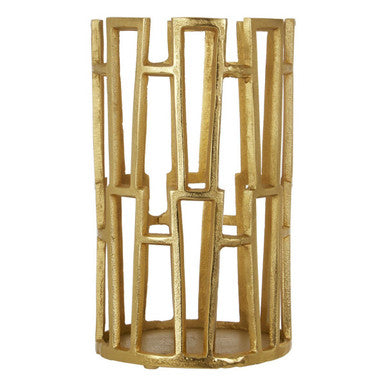 Small Candle Holder in Gold Finish | Delphi