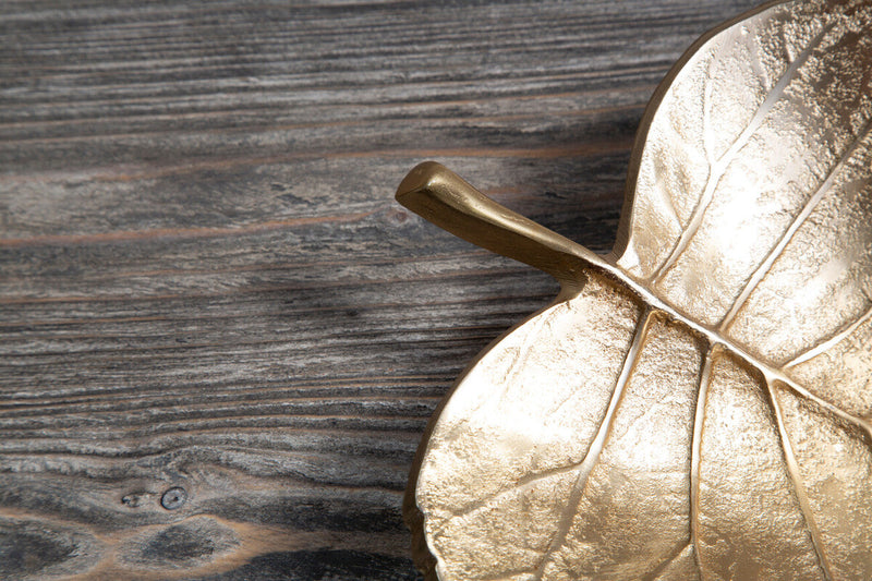 Gold Finish Leaf Dish | Prato