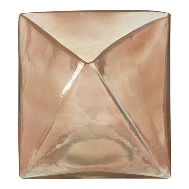 Large Pink Glass Candle Holder | Rambia
