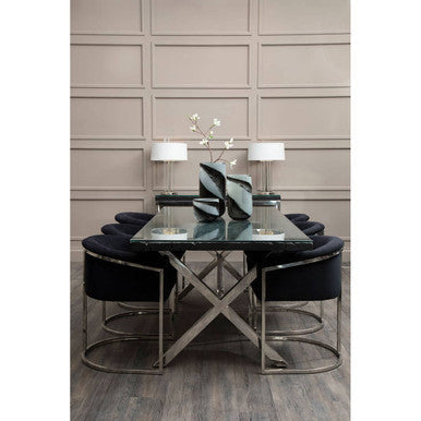 Grey and Black Glass Planter | Carra