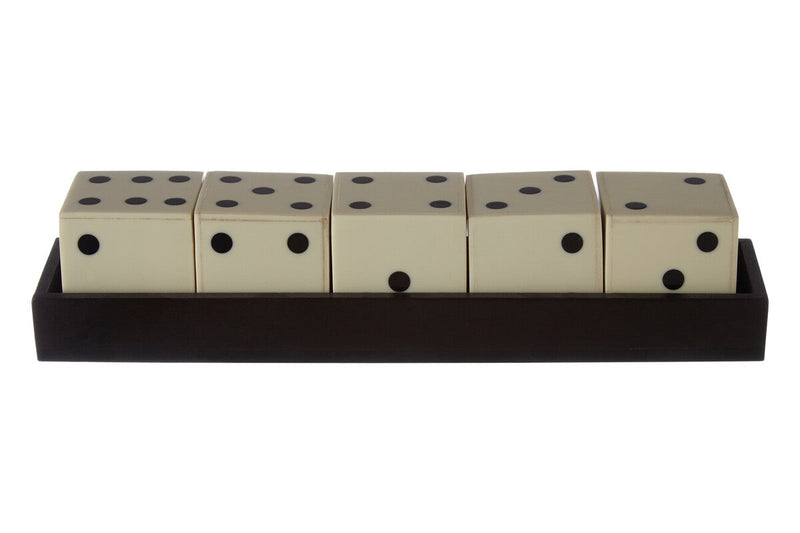 White and Black 5 Dice Set | Churchill Games