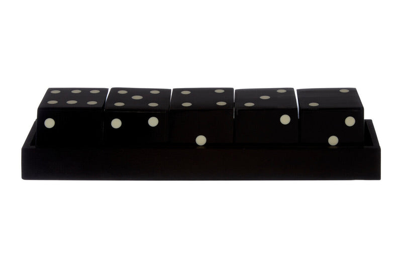 Black and White 5 Dice Set | Churchill Games