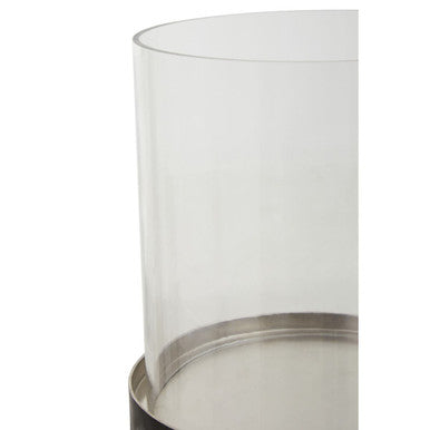 Black and Gold Small Hurricane Candle Holder | Akola