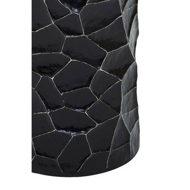 Black and Gold Large Floor Standing Hurricane Candle Holder | Akola