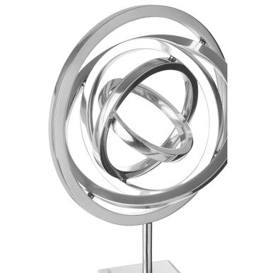 Silver Finish Spiral Sculpture | Mirano