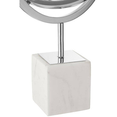 Silver Finish Spiral Sculpture | Mirano