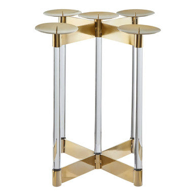 Lucita Gold Finish Candelabra.
