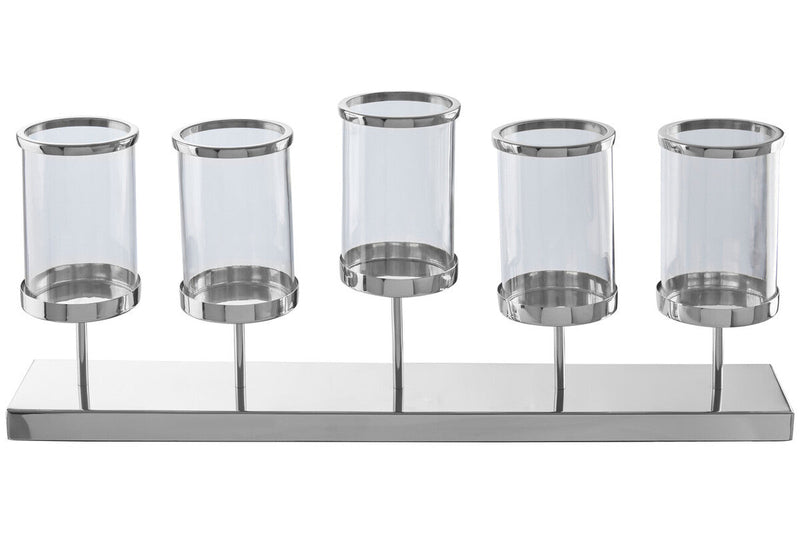 Kensington Townhouse 5 Light Silver Candle Holder.