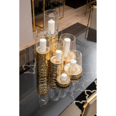 Small Pillar Gold Candle Holder | Martele