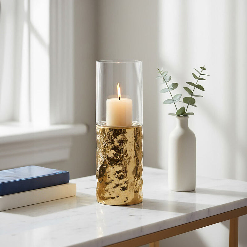 Small Pillar Gold Candle Holder | Martele