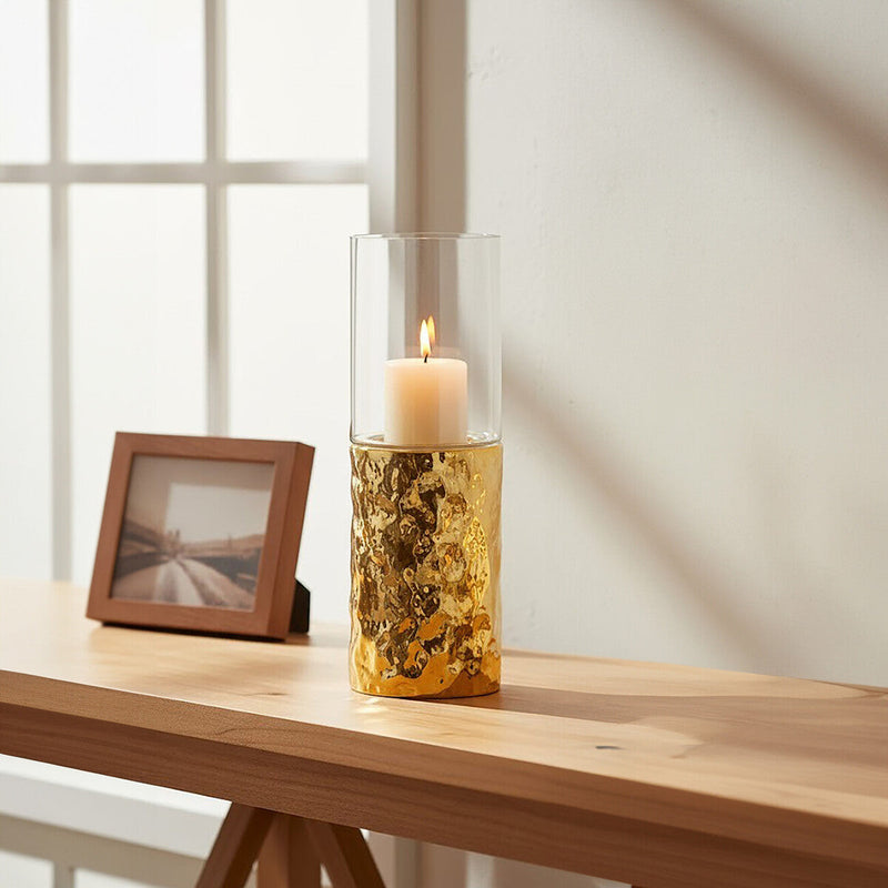 Small Pillar Gold Candle Holder | Martele