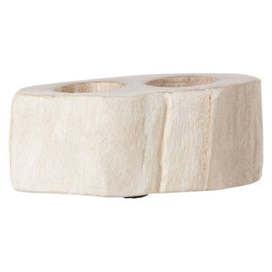 Petrified Wood Double Candle Holder | Relic