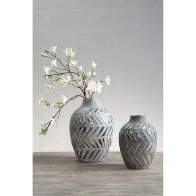 Grey and Silver Small Vase | Helaine