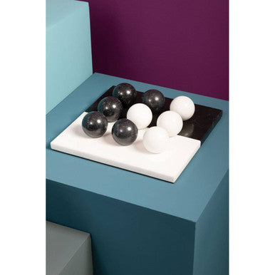 Black and White Tic Tac Toe Marble Game | Flos