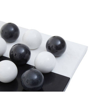 Black and White Tic Tac Toe Marble Game | Flos