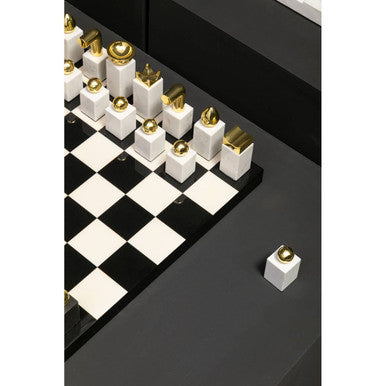 Marble and Wood Chess Set | Flos