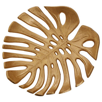 Monstera Small Gold Finish Leaf Dish | Prato