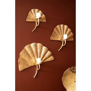 Ginkgo Large Wall Sconce Candle Holder | Prato