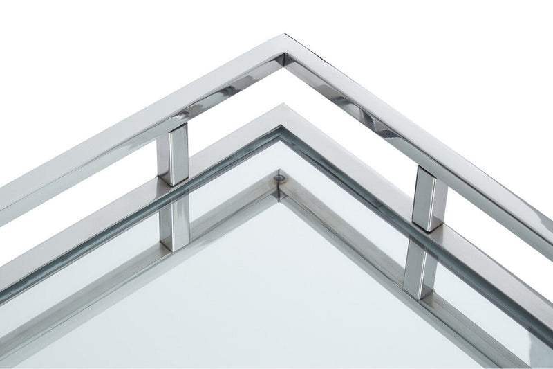 Rectangular Silver Finish Tray | Cruzar