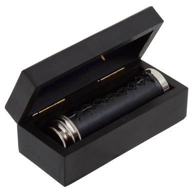 Black Leather Effect Telescope with Box | Churchill