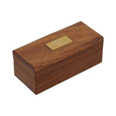 Brown Leather Effect Telescope with Wooden Box | Churchill