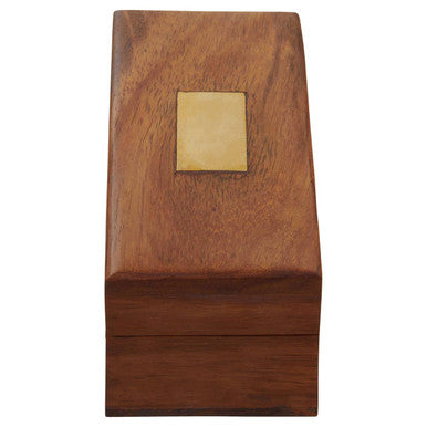 Brown Leather Effect Telescope with Wooden Box | Churchill