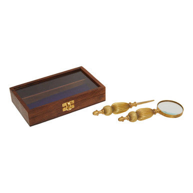 Gold Finish Magnifying Glass and Letter Opener | Churchill