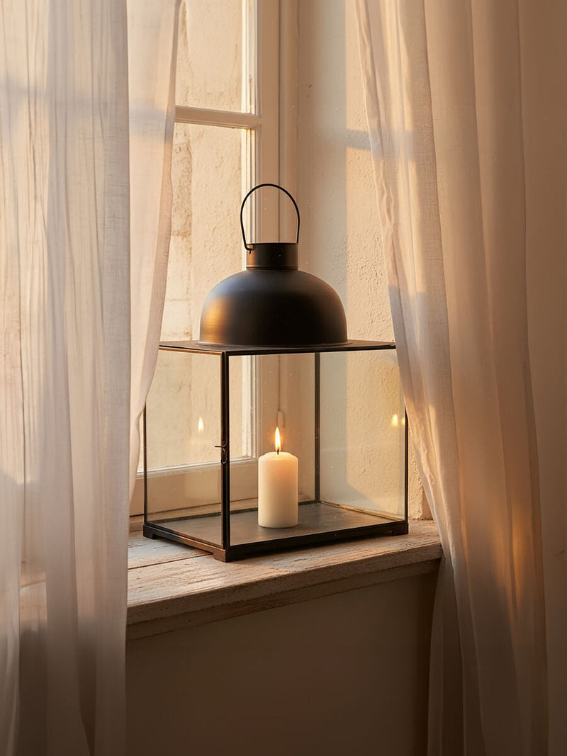 Small Antique Black Lantern | Preston