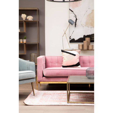 Blush Pink and Gold Large Ceramic Planter | Haldis