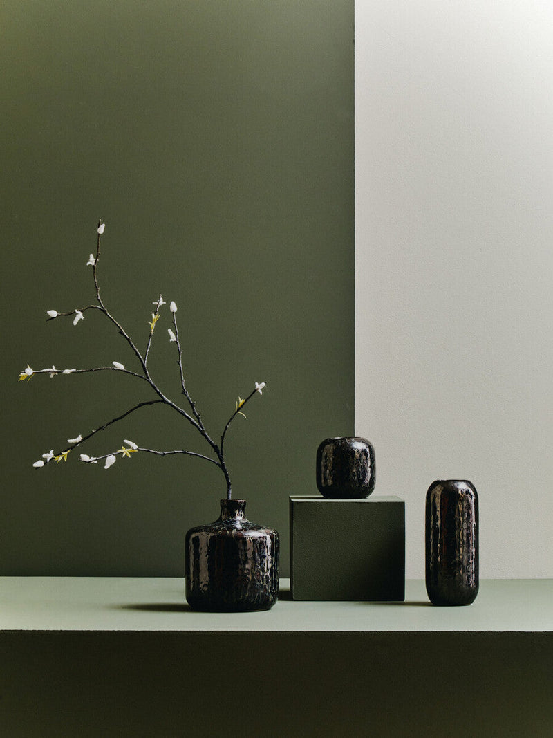 Dark Blue Bottle Vase | Silas