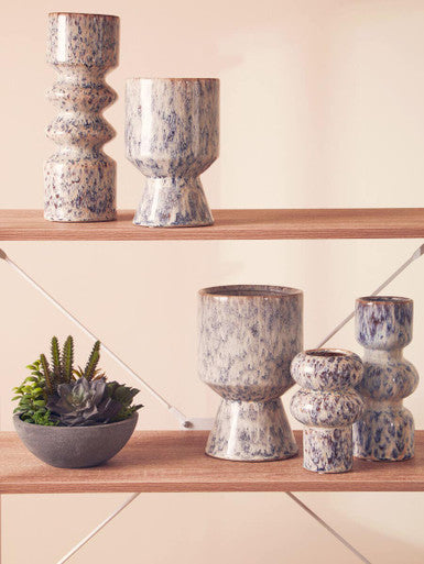 Large Beige Speckled Vase | Shai