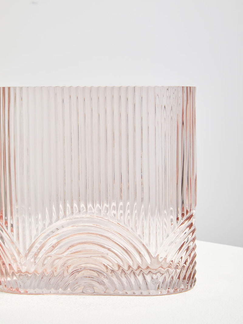 Large Pink Glass Vase | Bardi