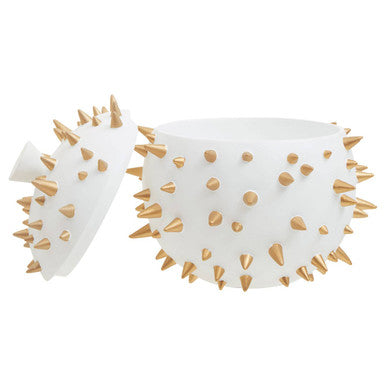 White and Gold Spikes Small Box | Picos
