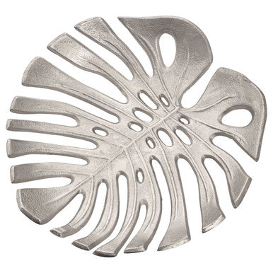 Monstera Large Silver Finish Leaf Dish | Prato