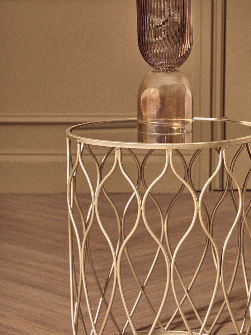 Small Amber and Brown Glass Vase | Esma