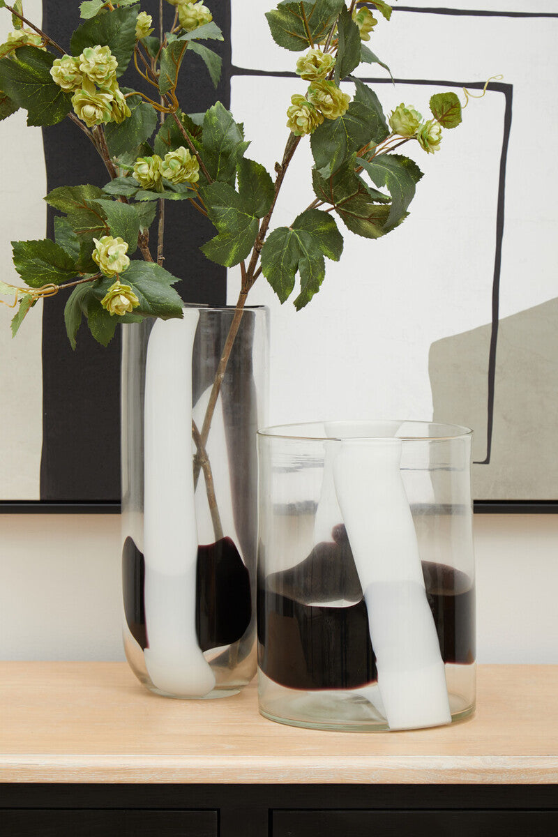 Small Glass Vase with Abstract Pattern | Hania