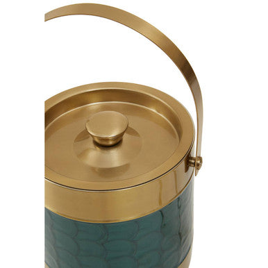 Green Enamel Ice Bucket | Carolina