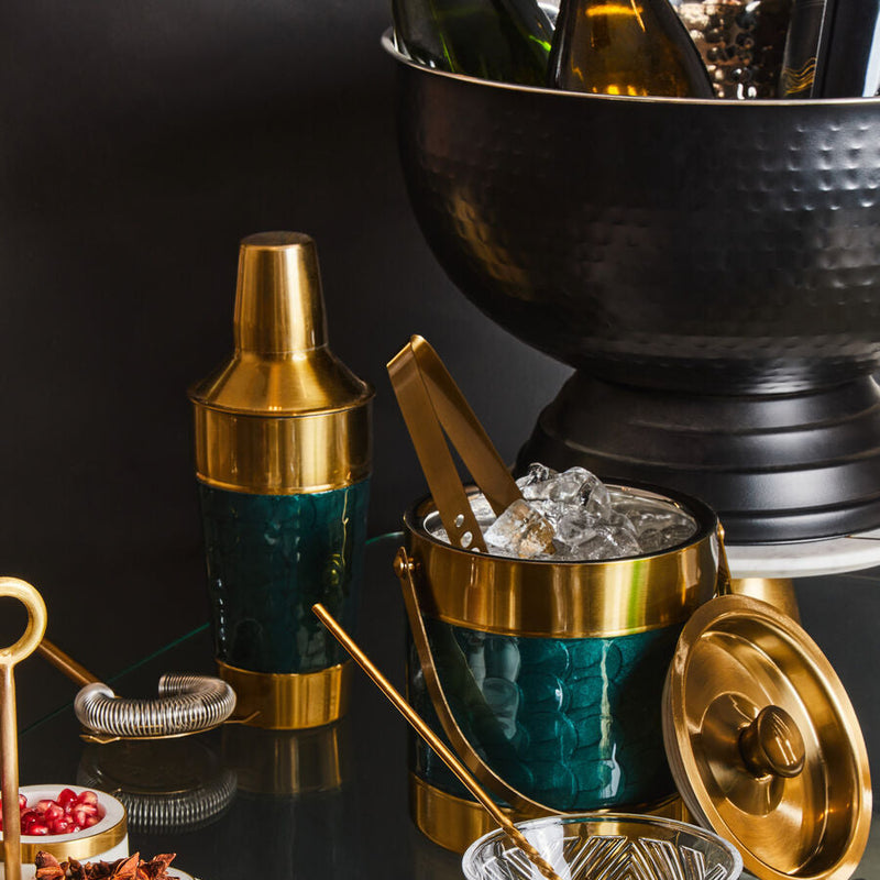 Green Enamel 4 Piece Cocktail Set | Carolina