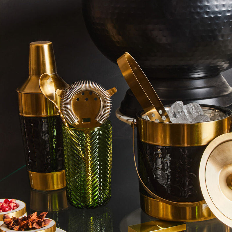 Black Enamel 4 Piece Cocktail Set | Carolina