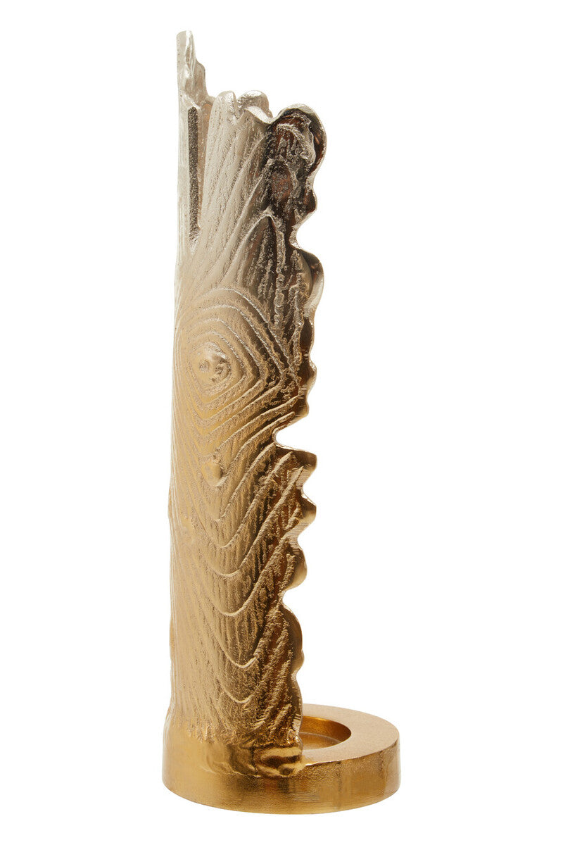 Large Ombre Silver and Gold Finish Candle Holder | Dion