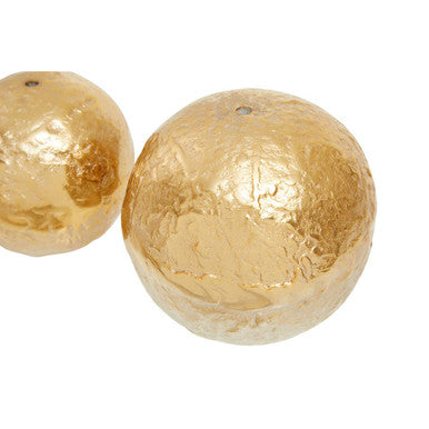 Set of Three Ombre Silver and Gold Finish Deco Balls | Dion