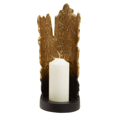 Small Ombre Black and Gold Candle Holder | Deomali