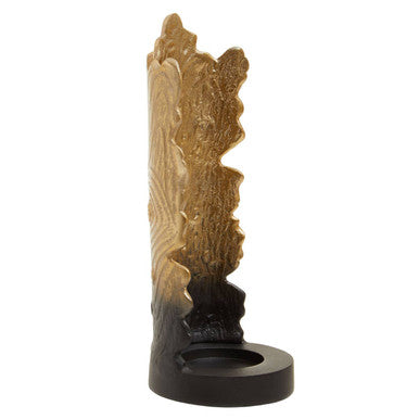 Small Ombre Black and Gold Candle Holder | Deomali