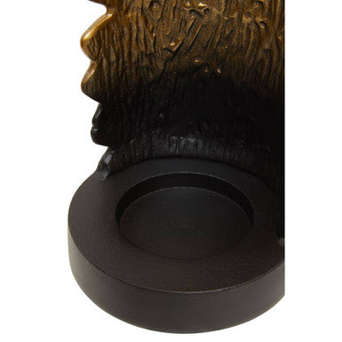 Small Ombre Black and Gold Candle Holder | Deomali