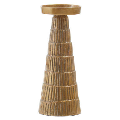 Large Gold Finish Candle Holder | Deomali